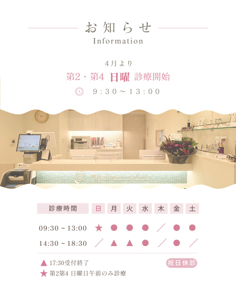 日曜診療開始お知らせのサムネイル